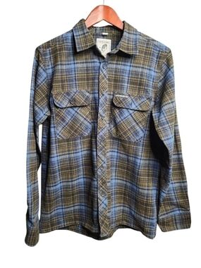Brixton x Hard Luck MFG Rider Flannel Shirt - Blue/Green